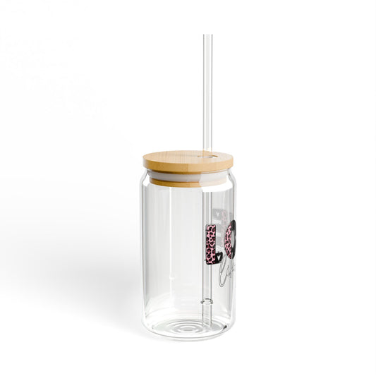Love Like Jesus 16oz Sipper Glass | Christian Faith Drinkware | Gift for Women