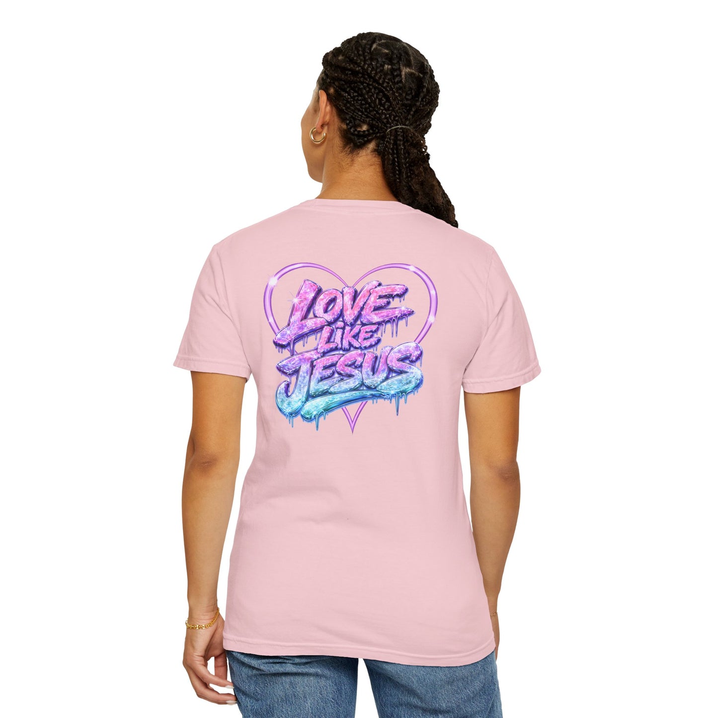 Love Like Jesus T-Shirt — Watercolor Rose Christian Graphic Tee