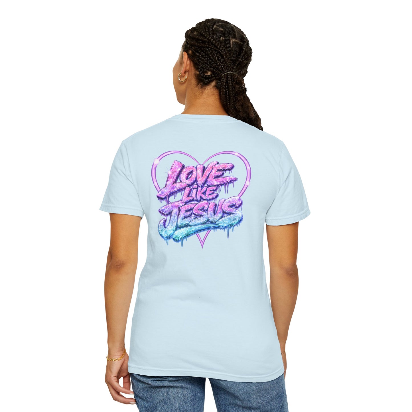 Love Like Jesus T-Shirt — Watercolor Rose Christian Graphic Tee