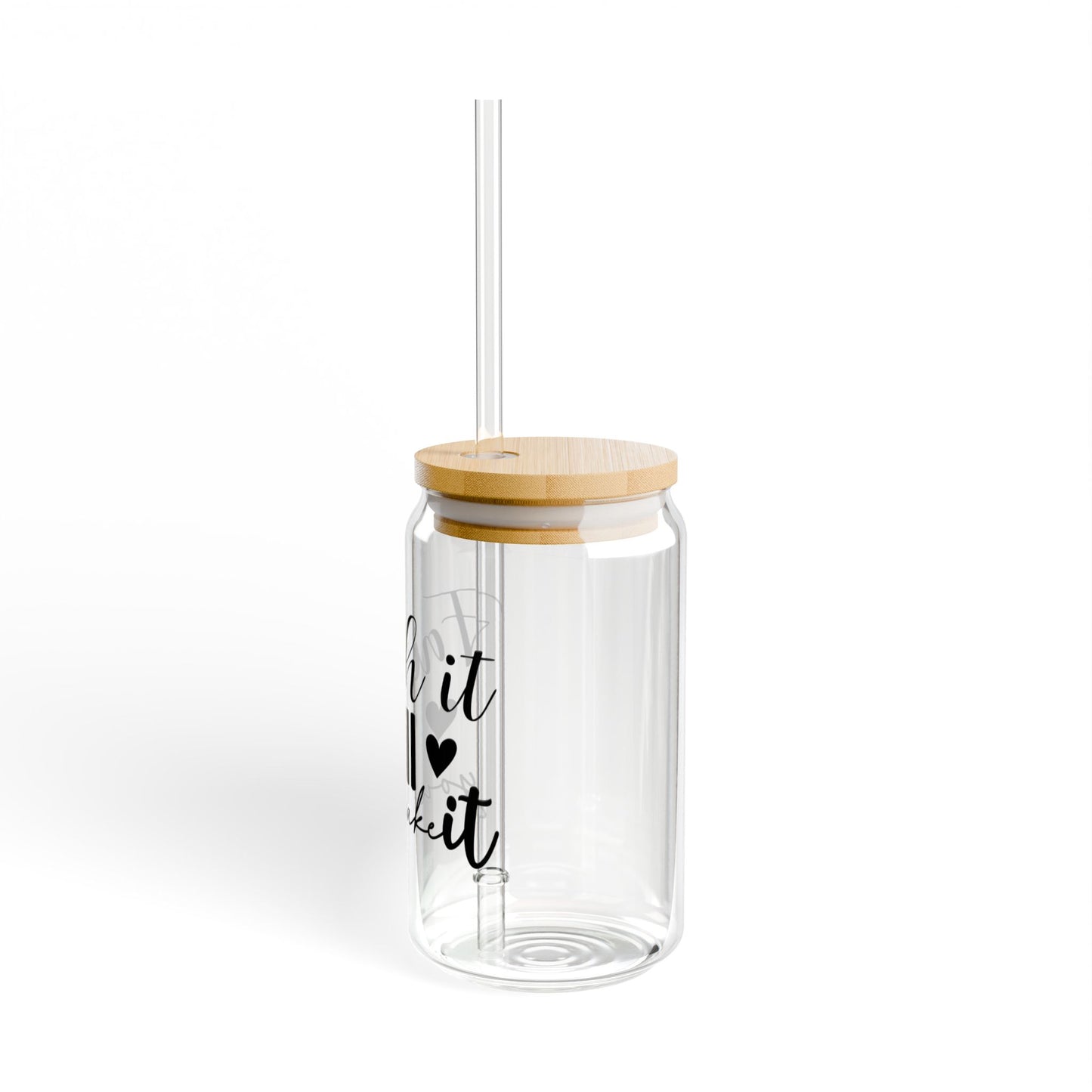 Faith It Til You Make It 16oz Sipper Glass | Christian Inspirational Drinkware Gift