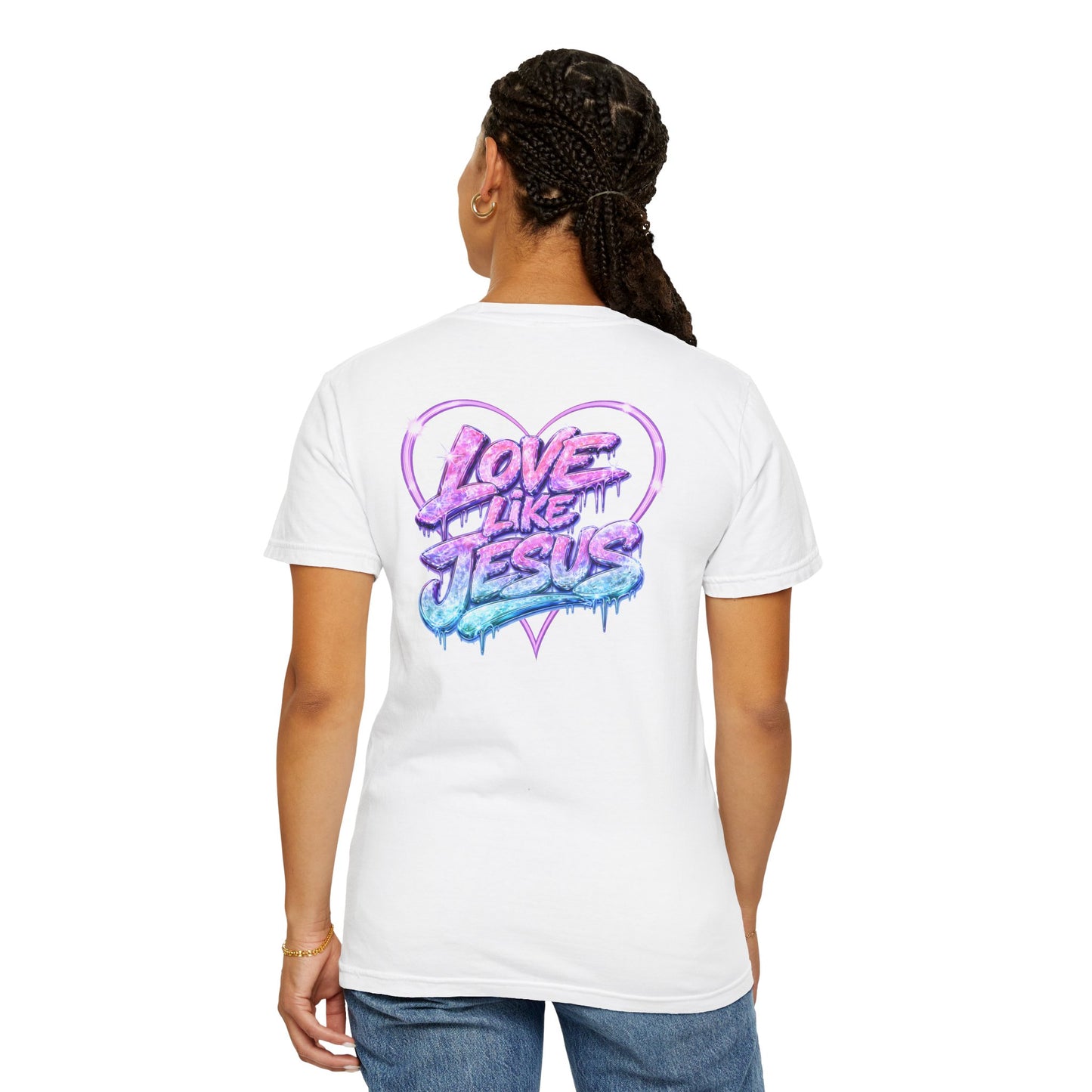 Love Like Jesus T-Shirt — Watercolor Rose Christian Graphic Tee