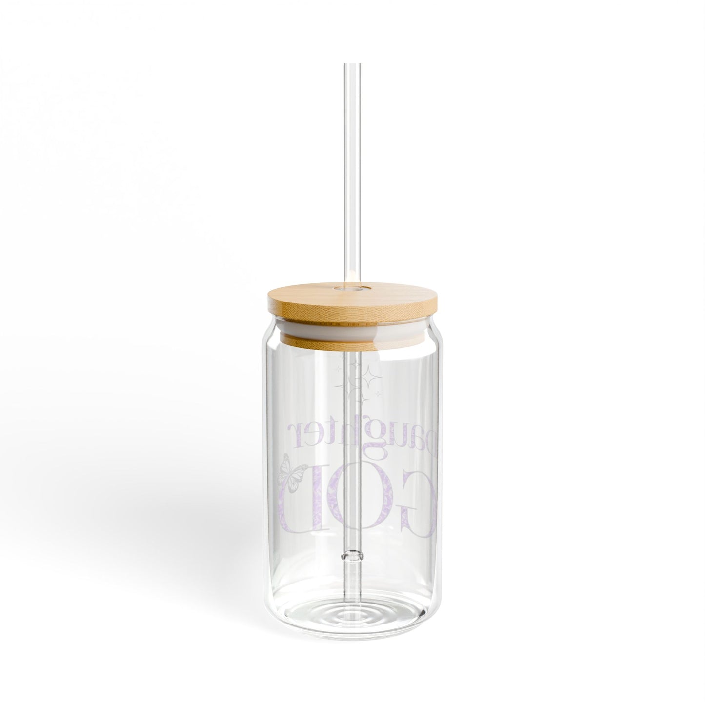 Daughter of God 16oz Sipper Glass | Christian Faith Drinkware Gift for Women