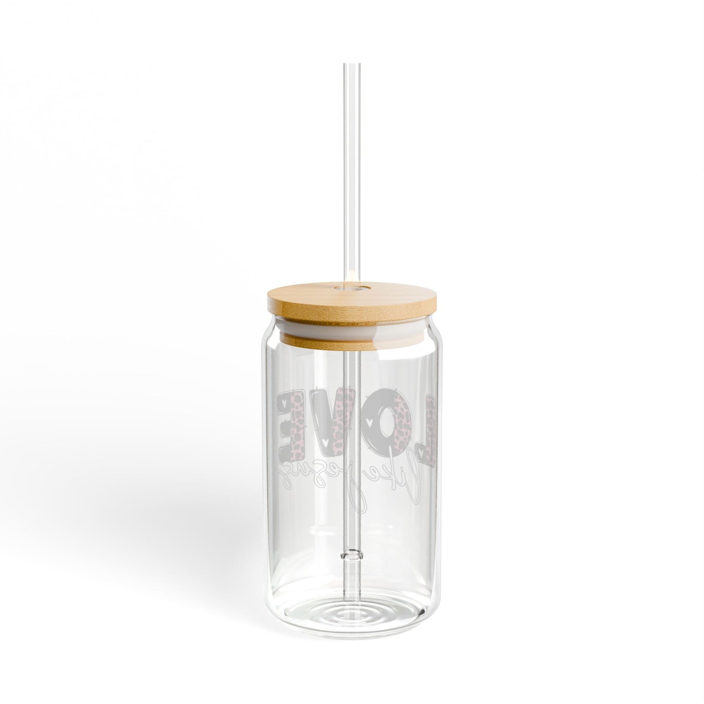 Love Like Jesus 16oz Sipper Glass | Christian Faith Drinkware | Gift for Women