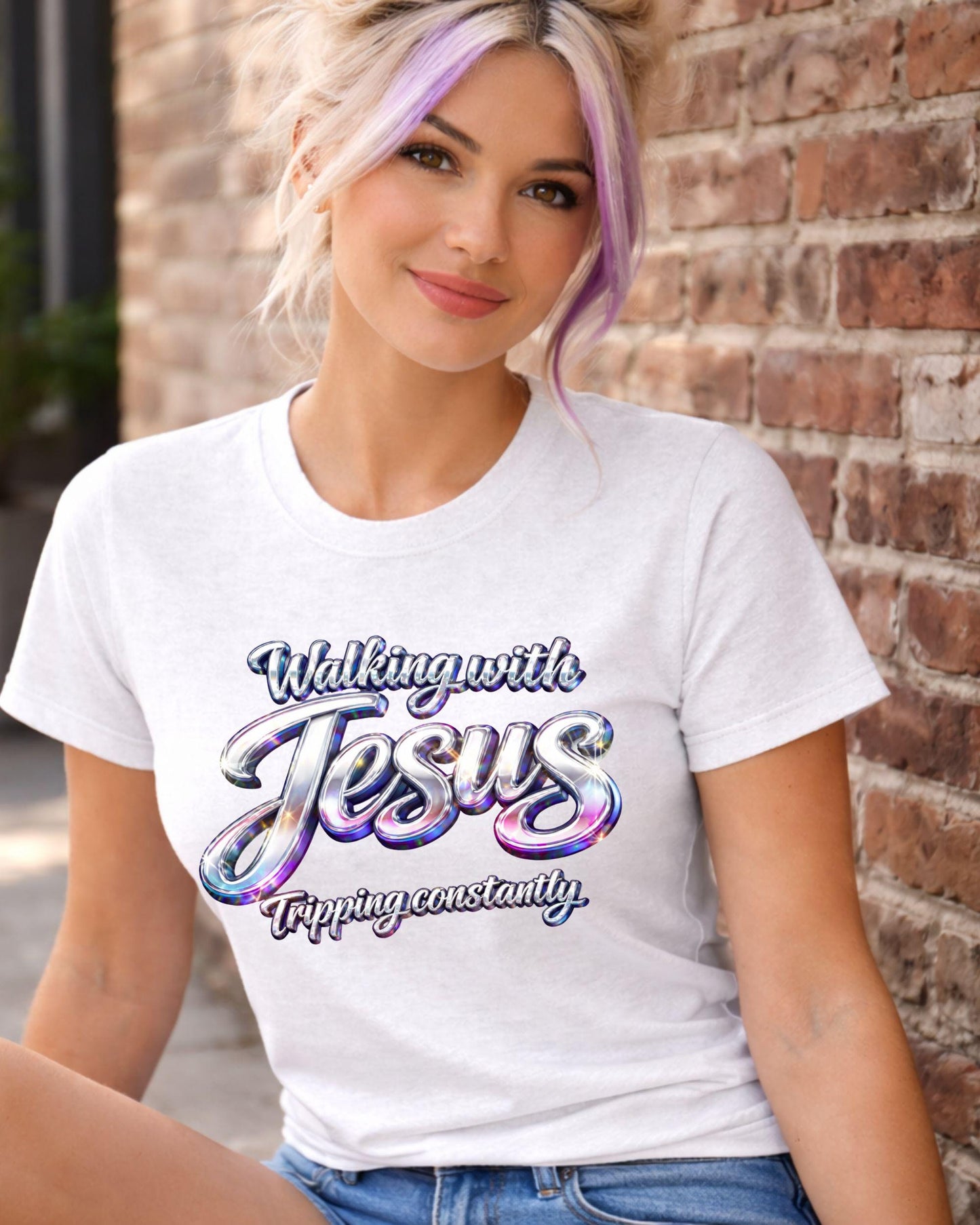 With You With Jesus T-Shirt | Cross Graphic Tee, Faith Typography
