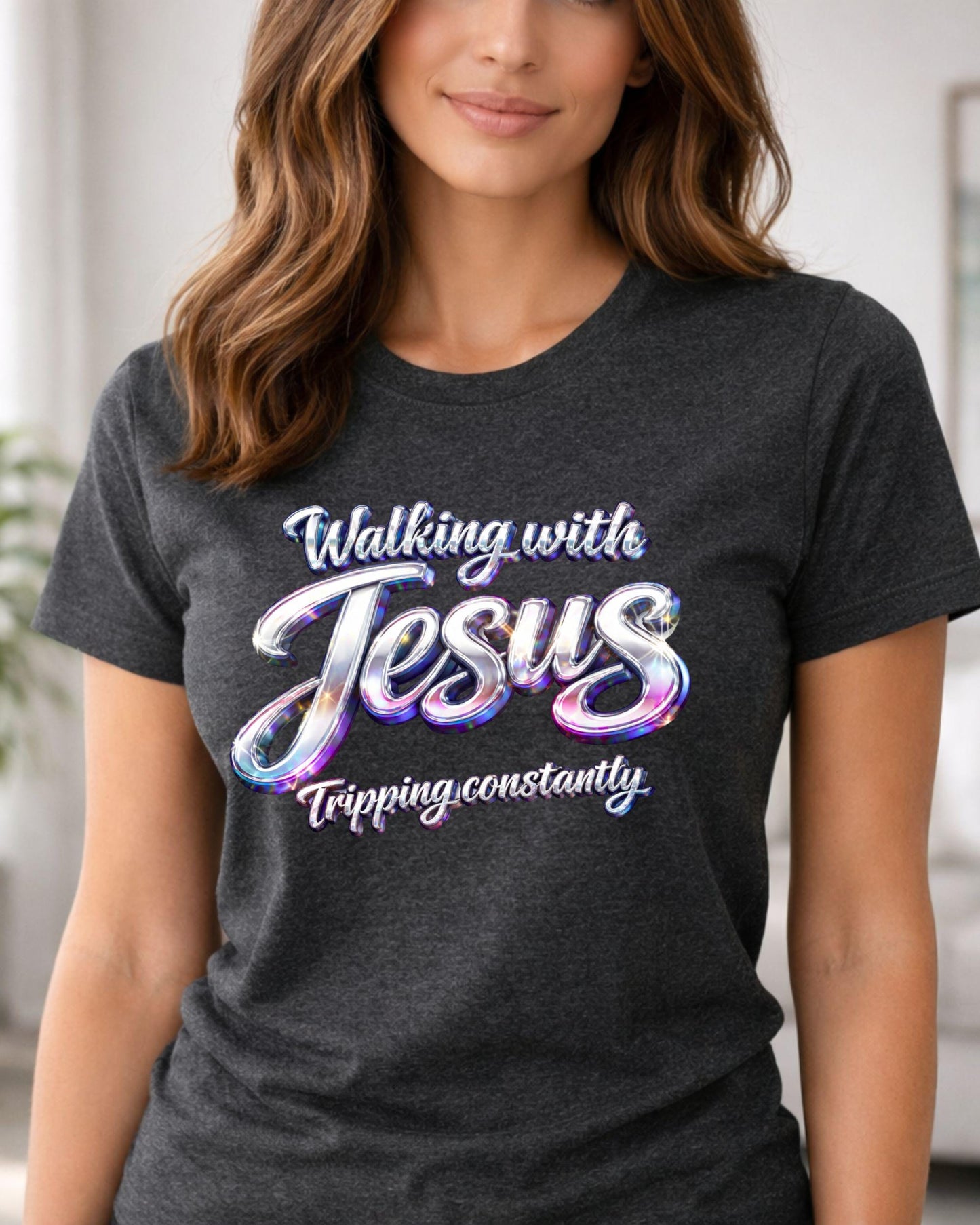 With You With Jesus T-Shirt | Cross Graphic Tee, Faith Typography