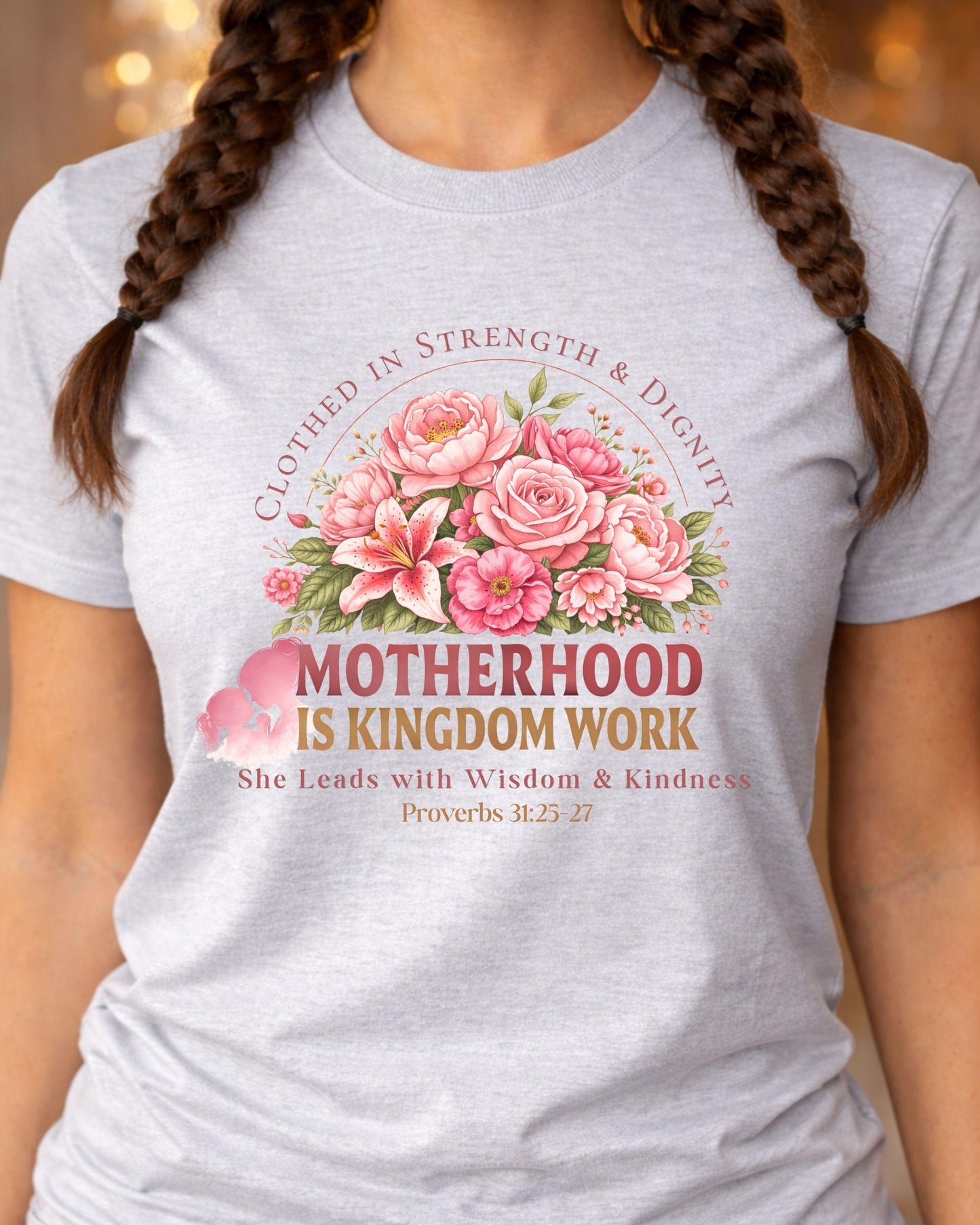 Motherhood Is Kingdom Work T-Shirt Floral Proverbs 31 Inspirational  | Mothers Day Gift | Mom gift | Mom tShirt | Mothers day Shirt Faith